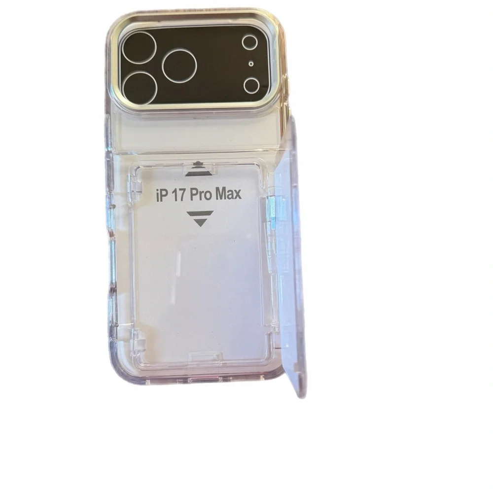 Clear Phone Case with Card Holder. IPhone 17 Pro Max